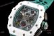 KV Factory Knockoff Richard Mille Green Rubber White Ceramic Replica Watch RM11-03 (3)_th.jpg